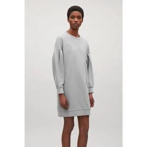 COS Gray Cotton Sweatshirt Dress New Medium